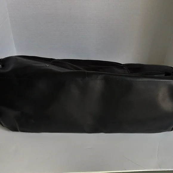 ATHLETA Black Yoga Gym Large Tote Bag Orange Interior - Picture 3 of 14